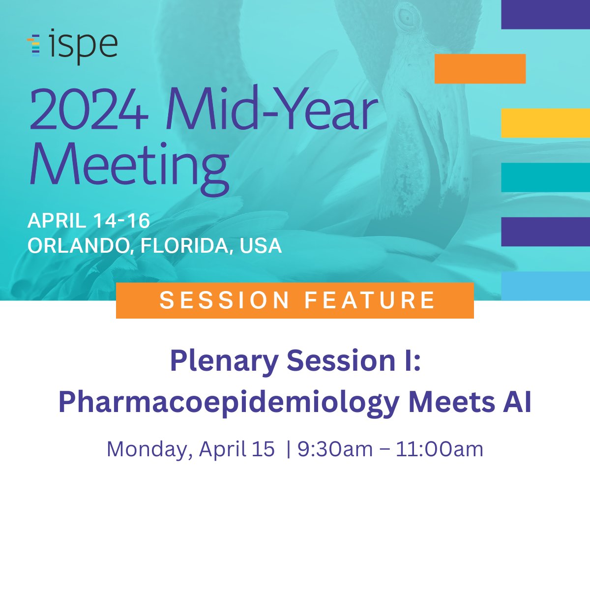 Join us for 'Plenary Session I: Pharmacoepidemiology Meets AI' at our 2024 Mid-Year Meeting! Explore the intersection of AI & drug evaluations with experts. View the full agenda & register now: bit.ly/3URdrph #Pharmacoepidemiology #Pharmacovigilance