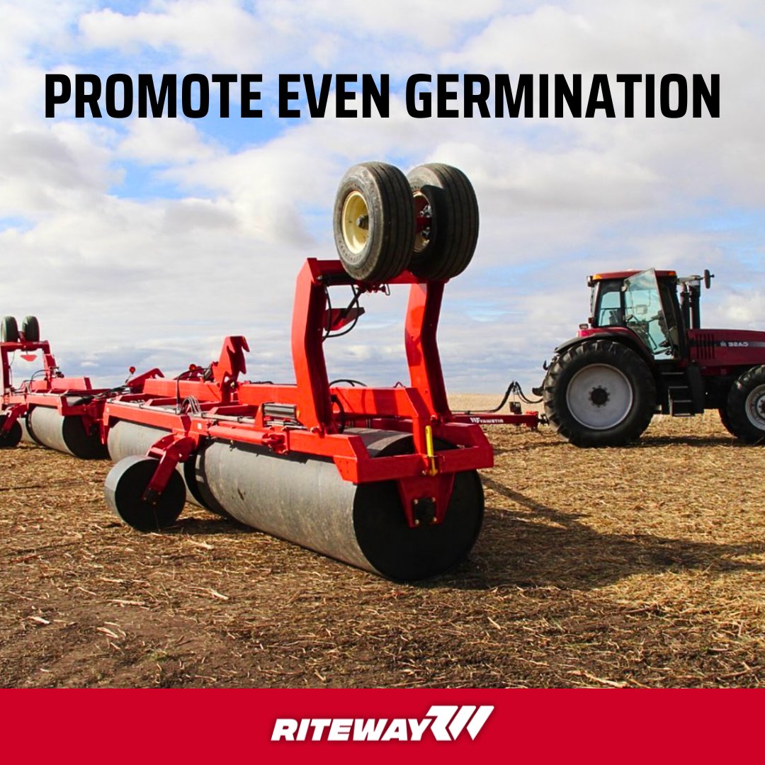 On top of leveling your fields for a smoother ride when you use your sprayer and a worry-free harvest, Rite Way Land Rollers increase germination rates and promote even maturation because they ensure every seed you plant immediately has good contact with the soil #Plant24 #Seed24