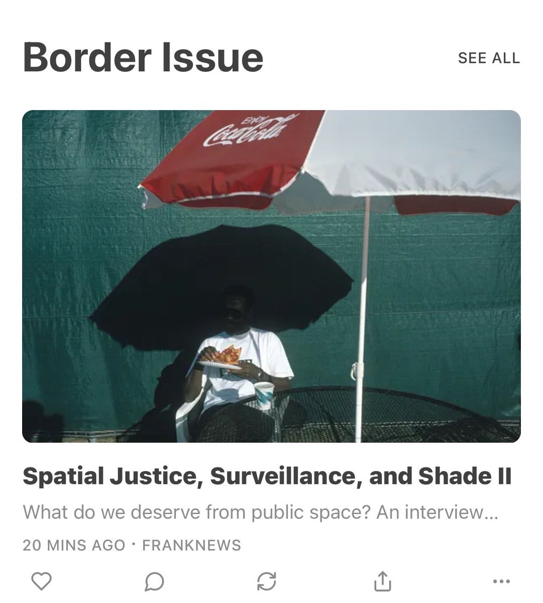 New newsletter is live - an interview with Ersela Kripa on shade, surveillance, and spatial justice. 

franknewsus.substack.com/p/spatial-just…