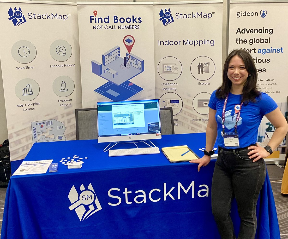 StackMap's tweet image. Join us at booth 304 at ER&amp;amp;L 2024! Let&apos;s discuss how StackMap revolutionizes library wayfinding!! 📚📍#wayfindingmadeeasy #findbooksnotcallnumbers #ERL2024