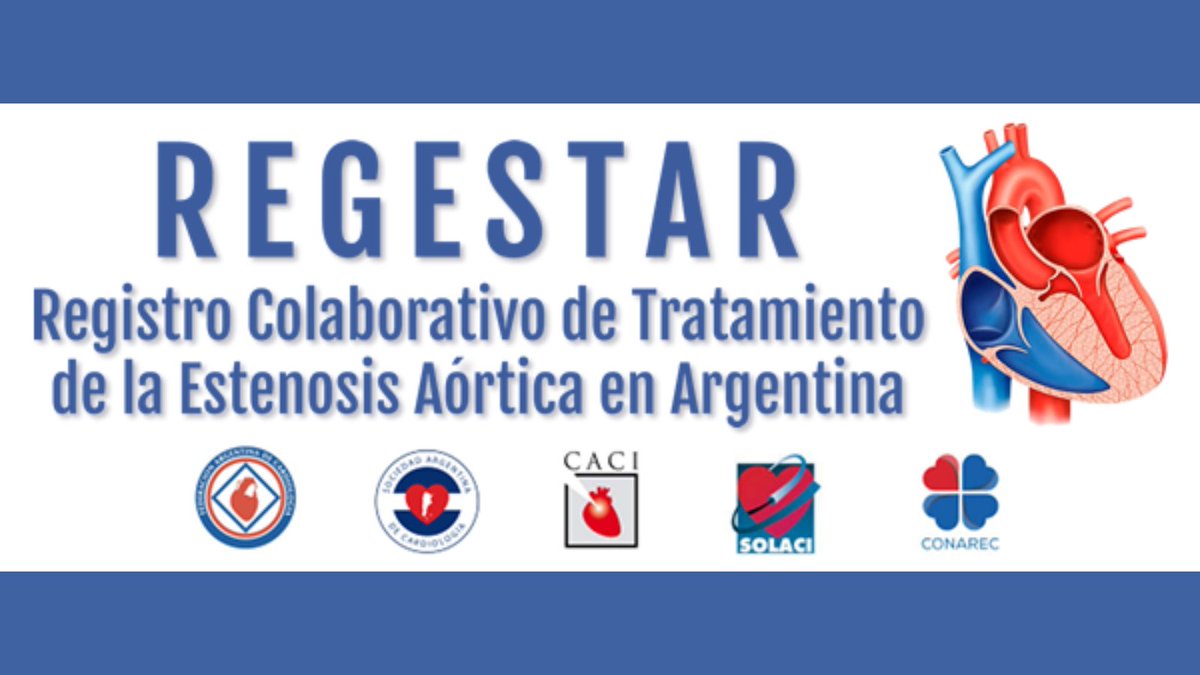 📊 Los invitamos a participar del Registro Colaborativo de tratamiento de Estenosis Aórtica en Argentina – REGESTAR 🔗 Toda la info en caci.org.ar/registro-reges… #EstenosisAórtica #TAVI #InvestigaciónMédica @SOLACI3