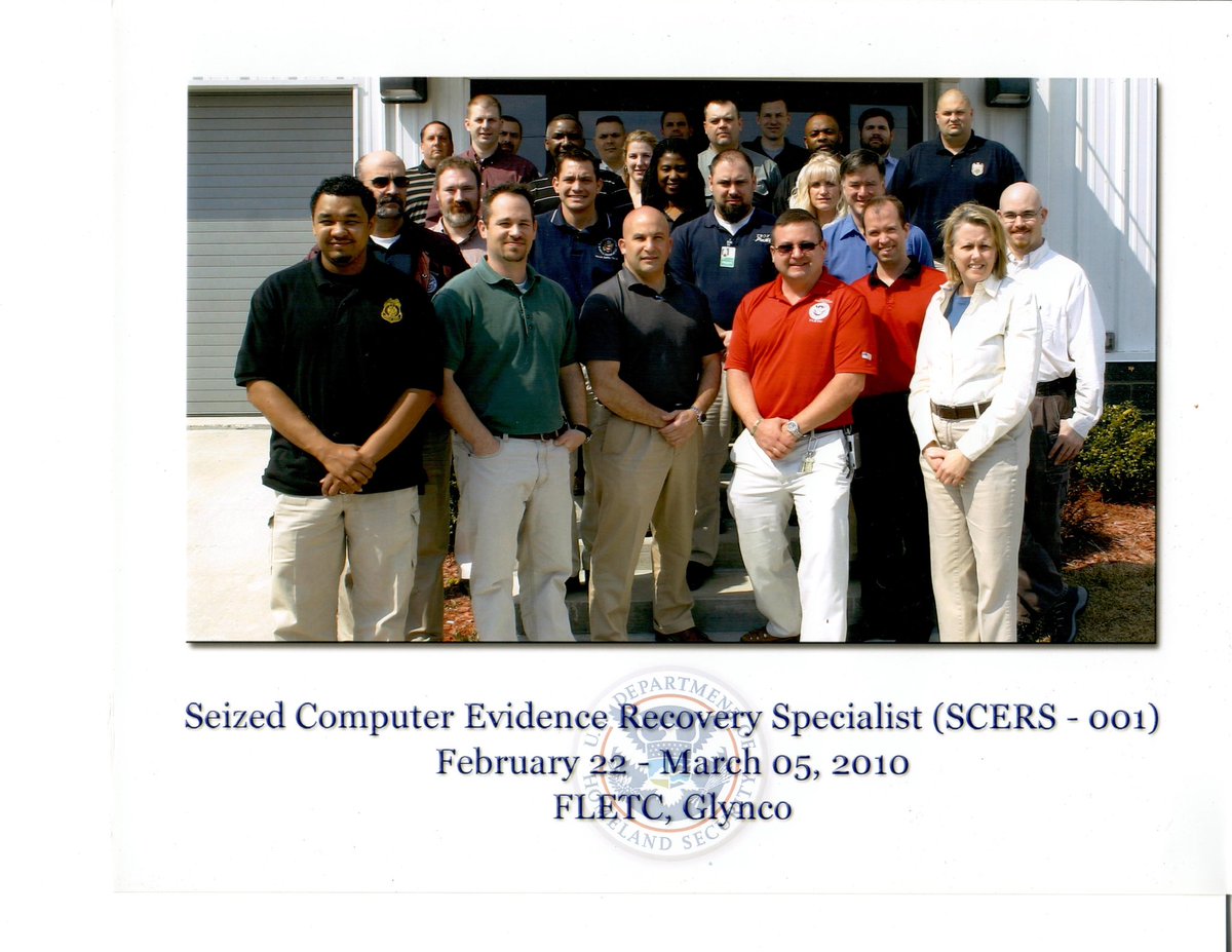 Fourteen years ago… Time flies when you’re having fun!

If you’re in law enforcement and seeking a great course to get you going in digital forensics, SCERS at FLETC is a great option! Highly recommended!

#dfir #litigationsupport