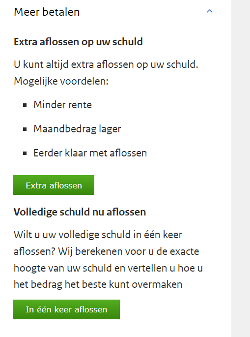 imgerdfriso's tweet photo. @Duostudent ik wil maandelijks extra aflossen. In de beveiligde omgeving zeggen jullie 'Ga naar 'Mijn schulden'. Onder 'Meer betalen' kunt u aangeven dat u het maandbedrag wilt verhogen.'

Maar die optie is er niet onder 'Meer betalen'. 

'Extra aflossen' is eenmalig... help https://t.co/SRF8mOA1Fx