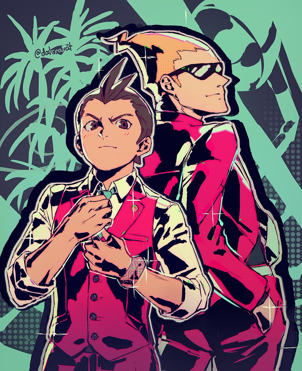 CapcomUSA_'s tweet photo. Here comes justice... with a tricky twist!

With both Apollo Justice: Ace Attorney Trilogy and Ghost Trick: Phantom Detective available, we're debuting this snazzy artwork by @datcravat, featuring our crimson-clad protagonists, Apollo and Sissel! https://t.co/QOGm6jgNWX