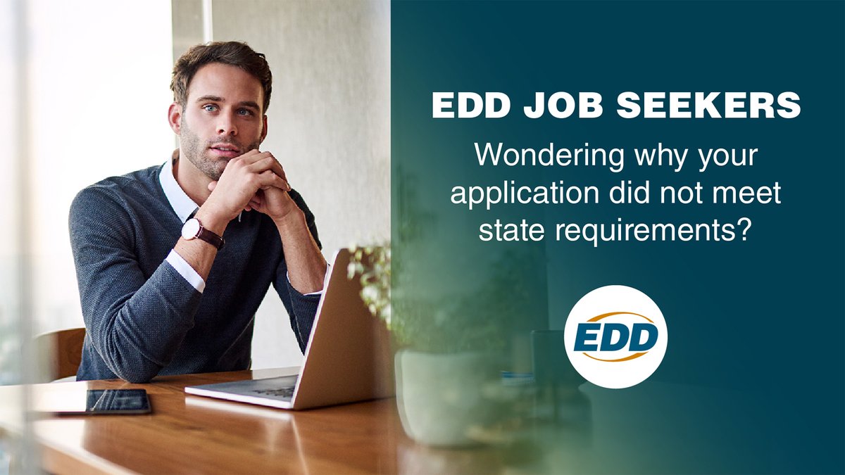 CA_EDD's tweet photo. EDD job seekers! Wondering why your application did not meet state requirements?
 
It’s important to follow specific #hiring steps to earn list eligibility before applying.
 
💼 Get the guide at https://t.co/aEJd6LubAm.
 
#EDDlife #CAJobs #HowToGetAStatejob https://t.co/o3Z5WoYhG3