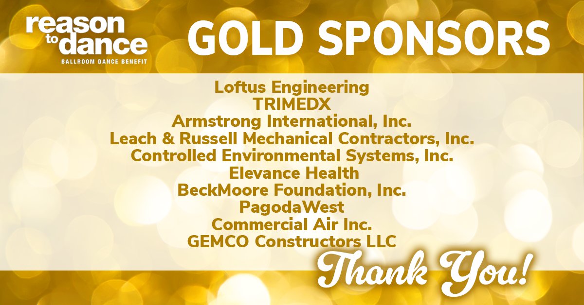 Thanks to our Season 8 Gold Sponsors who are donating $5,000 each to support this year's celebrities and pro dancers raising funds for Research and Child Life #4theKids - We cannot wait to welcome our sponsors and guests to the ballroom this Saturday! 🕺💃🎉