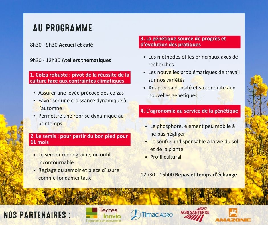 [📣 15 mars 2024 – Fignières (80)]
LG  organise une journée sur la thématique #colza #agronomie #technique

Pour vous inscrire, c’est par ici 👇
form.jotform.com/240502334449350

<a href="/LGSeedsFrance/">LG Seeds France</a>  <a href="/NicolasLatraye/">Nicolas Latraye</a> <a href="/FJansseune/">François JANSSEUNE</a> 
<a href="/AlexandreMaffre/">Maffre Alexandre</a> <a href="/MathieuRobert80/">Mathieu ROBERT</a> <a href="/NormanOrluc/">Norman Orluc</a> 
Programme 👇