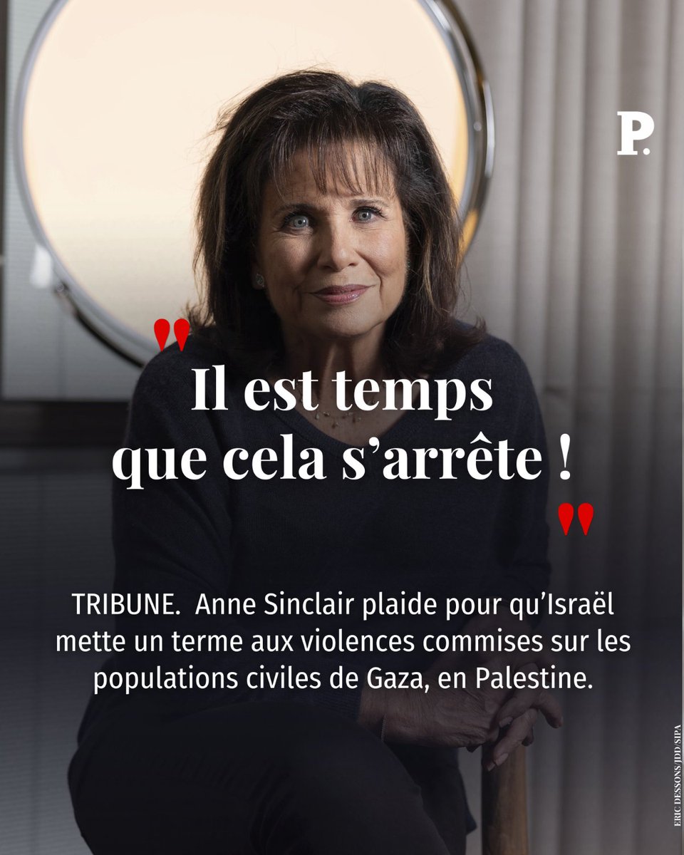 📣 « Il y a des moments où l'on ne peut plus se taire. » Anne Sinclair (@anne_sinclair) plaide pour qu’Israël mette un terme aux violences commises sur les populations civiles de Gaza, en Palestine. ➡️ bit.ly/3T2gfx5