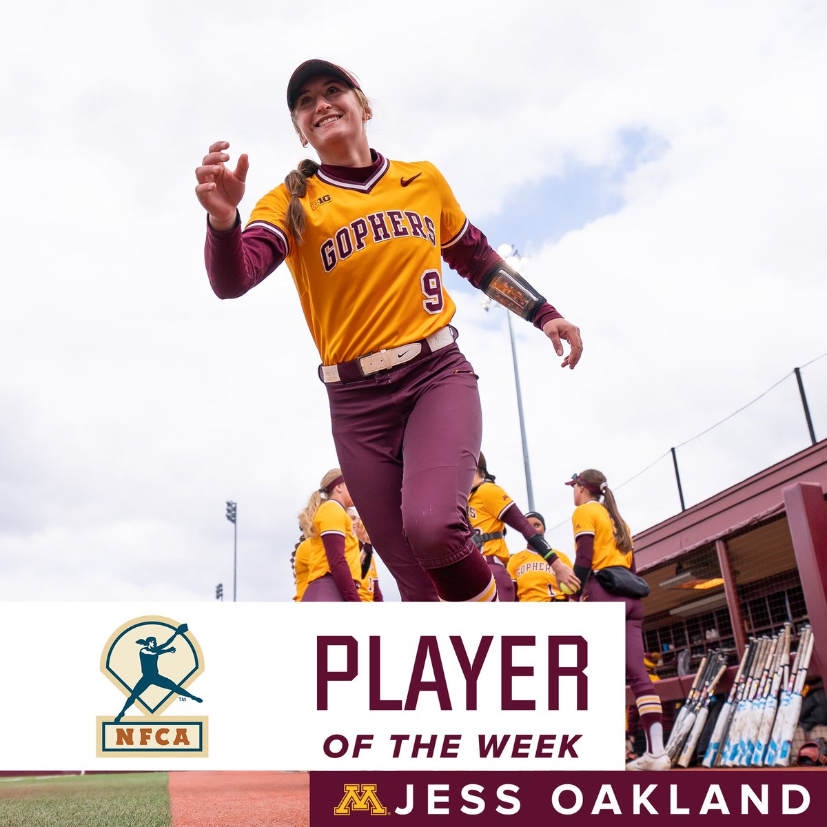 Minnesota Softball (@gophersoftball) on Twitter photo Your <a href="/NFCAorg/">National Fastpitch Coaches Association</a> Player of the Week... 𝐉𝐞𝐬𝐬 𝐎𝐚𝐤𝐥𝐚𝐧𝐝👏
We'll take it 😉
🗞️ z.umn.edu/9cxf
#SkiUMah | #Gophers〽️ Your <a href="/NFCAorg/">National Fastpitch Coaches Association</a> Player of the Week... 𝐉𝐞𝐬𝐬 𝐎𝐚𝐤𝐥𝐚𝐧𝐝👏
We'll take it 😉
🗞️ z.umn.edu/9cxf
#SkiUMah | #Gophers〽️