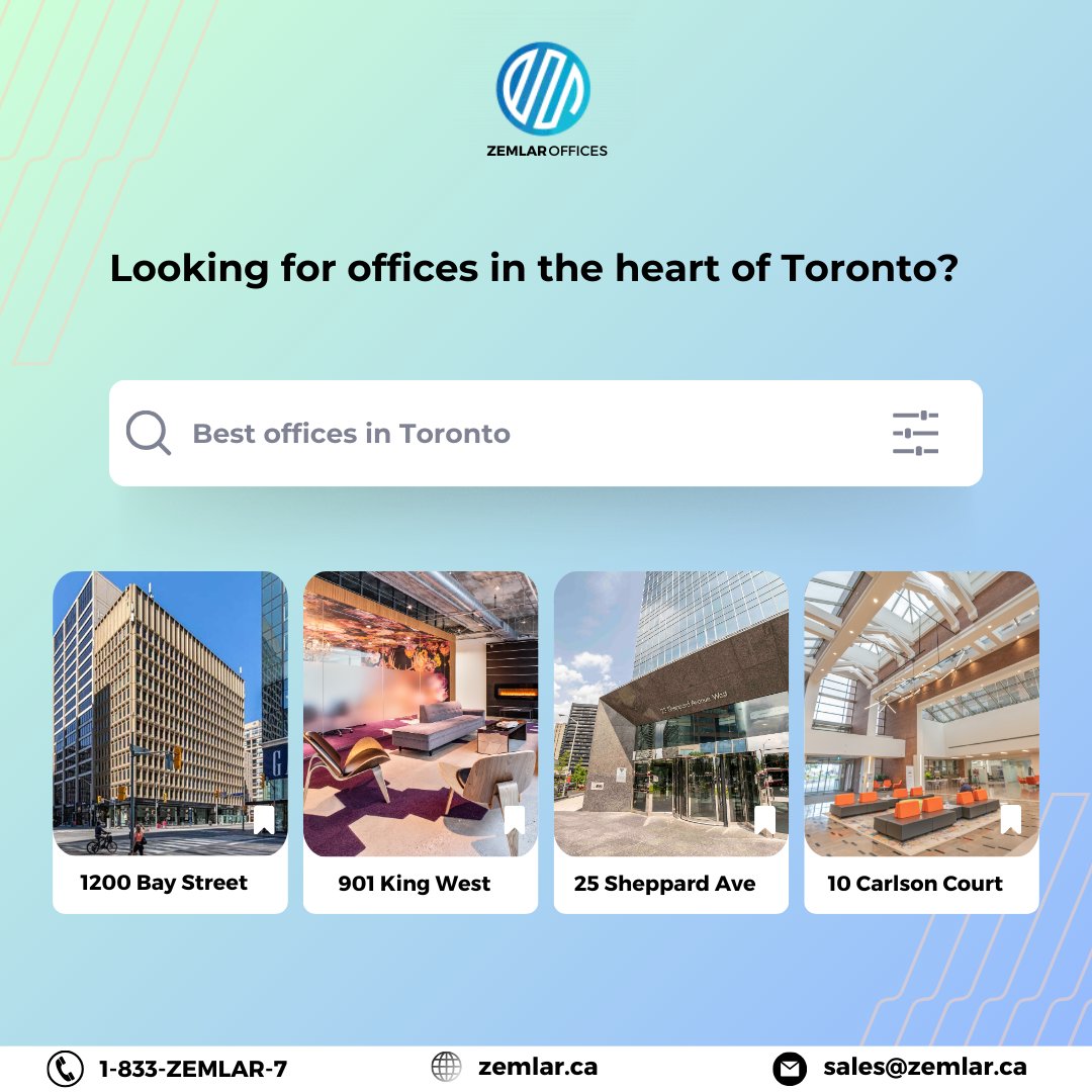 Collaborate and thrive in the heart of Toronto with Zemlar Offices! 💯

For more details, please visit: bit.ly/3wMPmWk

#privateoffices #ZEMLAROffices #sharedoffices #meetingrooms #onedayoffices #coworking #wfh #hybrid #virtual #office #scale #grow #startup