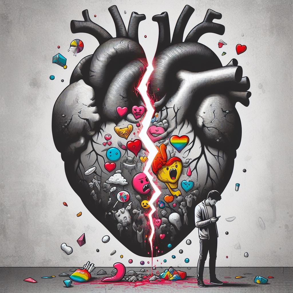 MiserableMagpie's tweet image. messy emotions
fly like shrapnel and venom
as core beliefs fail
#haiku #AIArtwork