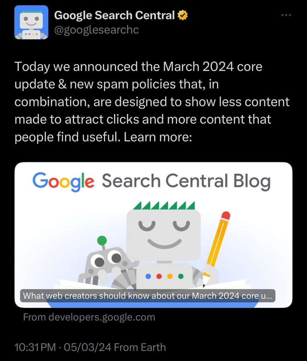SeoAmol's tweet image. Brace yourself one more update coming, this is going to be interesting

#googlecoreupdate #seo #Google