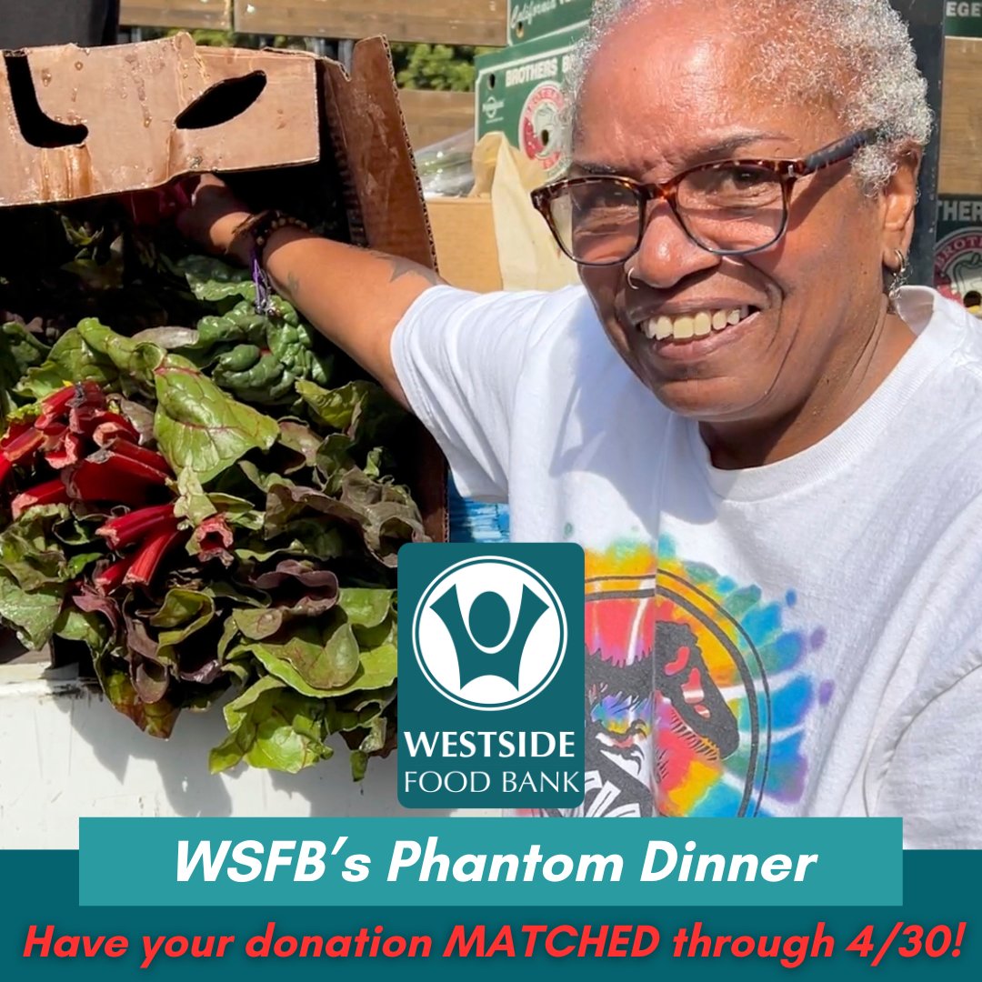 Exciting news! Your impact can now be doubled, thanks to a generous match. For every $1 you donate towards Westside Food Bank's Phantom Dinner, we can now provide 8 nutritious meals instead of 4. Visit wsfb.org/pd2024 and make a difference today!