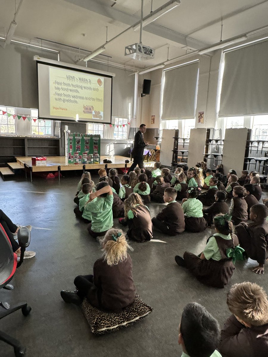 St_Denis_PS's tweet image. Our children were reflecting upon their Lenten journey this morning, considering how they can fast from hurting words and show gratitude 💜 #stdenisshanarri #respected #nurtured #responsible