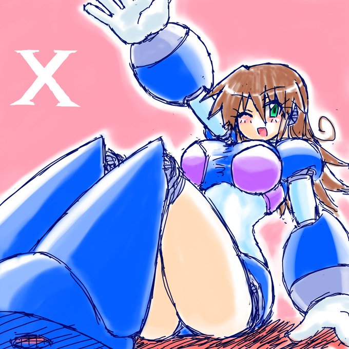 今日の寝る前らくがきエックスさん|ω゜) 