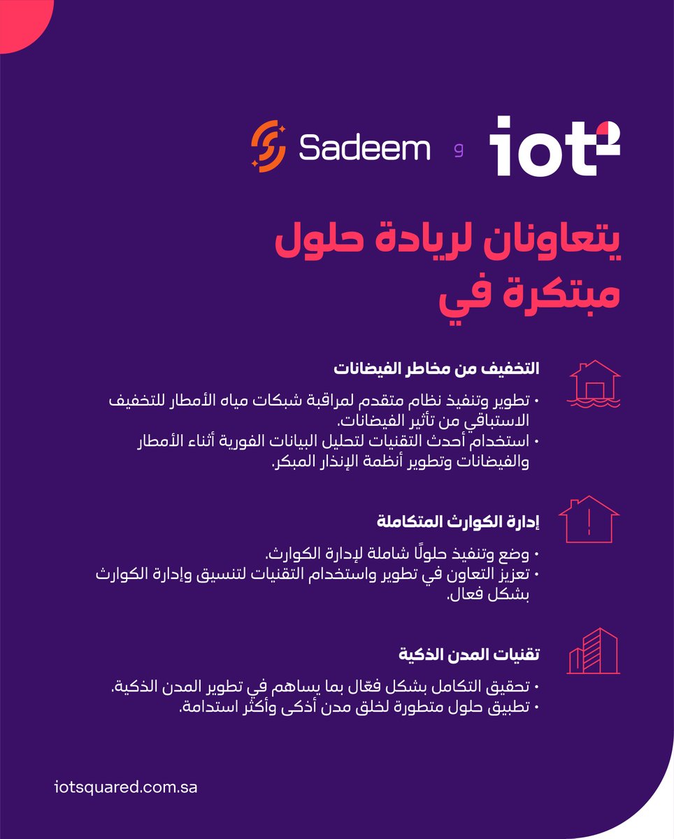 من خلال توقيع مذكرة تفاهم في #ليب24 مع @sadeem_wss نسعى لقيادة المملكة إلى مستقبل أكثر ذكاءً من خلال ريادة حلول مبتكرة في مخاطر الفيضانات، وإدارة الكوارث، وتقنيات المدن الذكية.