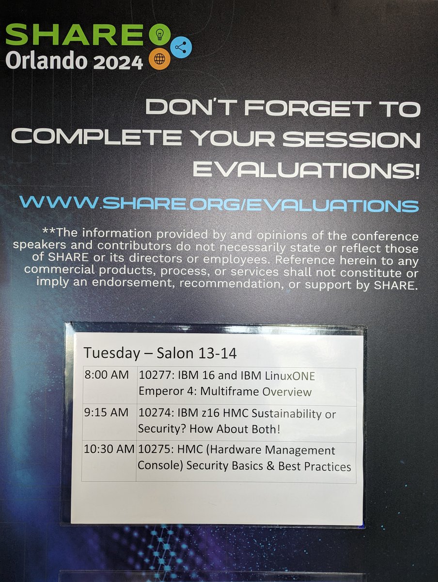 bdvalent125's tweet photo. Clients embraced #IBMz HMC Security Best Practices at #SHAREOrl2024! #mainframe https://t.co/wRqbK2bjVz