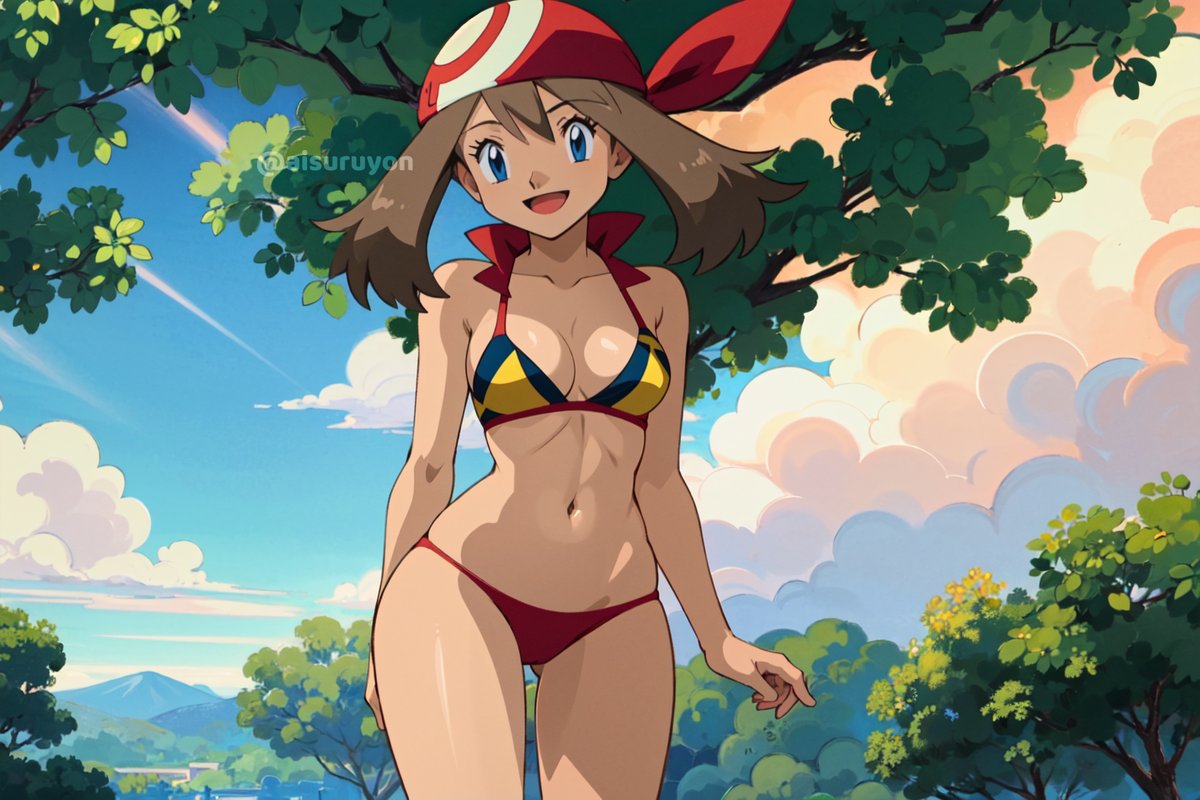 Pokmon Trainer May (Anime) - New render  test  Full ver. in Patreon  #AI #Pokemon #Poke #May #Haruka  #PokeGirl #AnimeGirl #Anime #AiGirls #Anime #AiIllustration #PSD #Pic