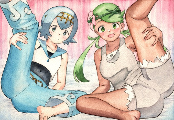 スイレンとマオのイラストです 