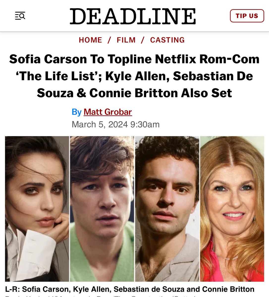 SofiaCarson's tweet image. The Life List 🌹 Coming to a @netflix near you. . .

This script. This movie. This character. Have my heart. I cannot wait for you to meet Alex Rose…

Thank you my @netflix family. Honored to embark on another journey together. . . 

To my director and producer, the legendary…