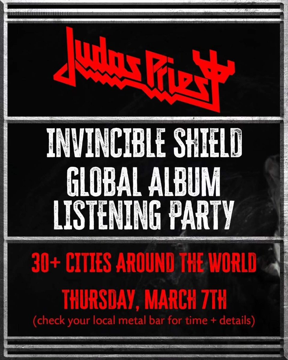 metaldazewzine's tweet photo. ¿QUERÉS ESCUCHAR EL NUEVO DISCO DE JUDAS PRIEST ANTES DE QUE SALGA?

¡Fíjate en nuestro instagram la info!

⚠️DATA BÁSICA⚠️

🗓️: jueves 7 de marzo
⏰: 18 hs. 
🏚️: @StrummerBar (Godoy Cruz 1631 - Palermo - CABA)

#judaspriest #invincibleshield #strummerbar #buenosaires #argentina https://t.co/siyd01ojCa