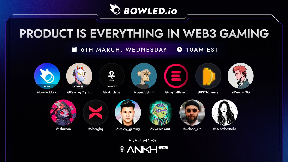 Join us tomorrow as we dive into ‘Speculations vs. Product in Gaming’ with some amazing guests🎮 

Giving out 2 GTD WL spots. 

📅March 6th at 10am EST 

Set those reminders below 🔽