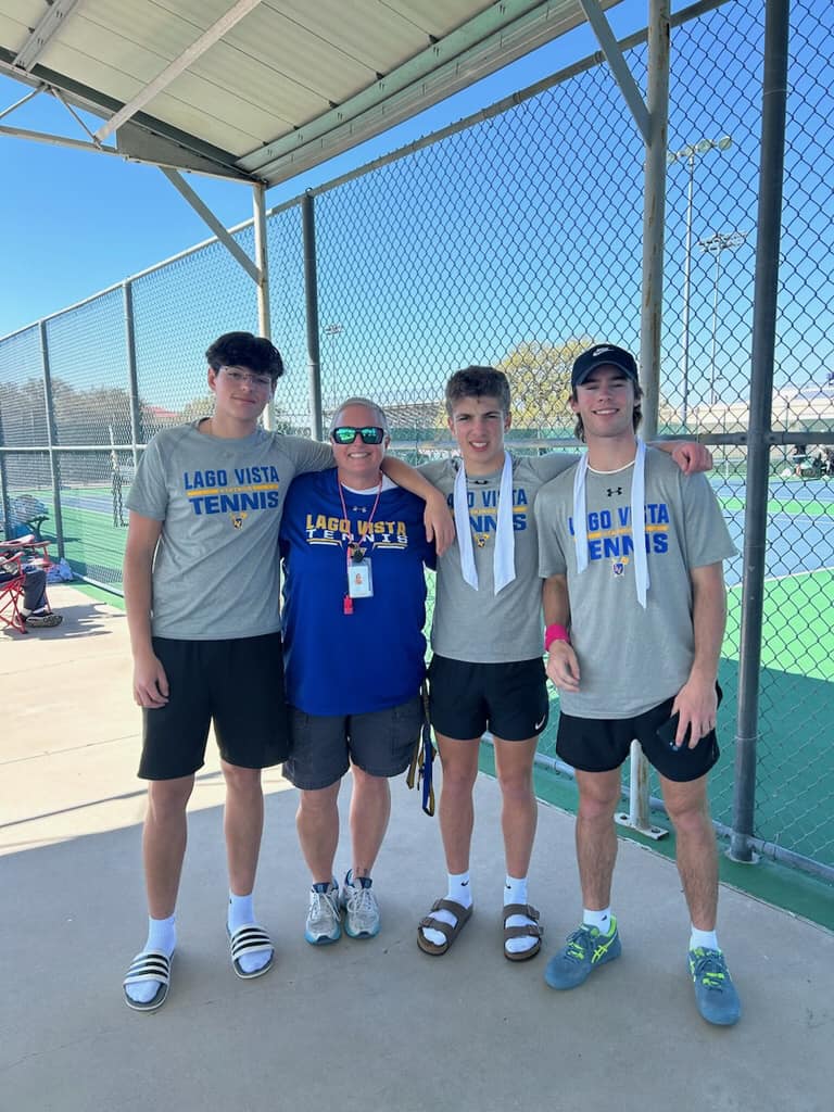 Congrats to the Tennis Team for coming home with the Overall Team Award for Most Wins at the Burnet Meet!

Additional Doubles &amp; Individual Medalist are:
Zac Zaleski &amp; Colten Lane - Boys’ Doubles Champions 
Reagan McLaughlin-2nd place Boys’ Singles