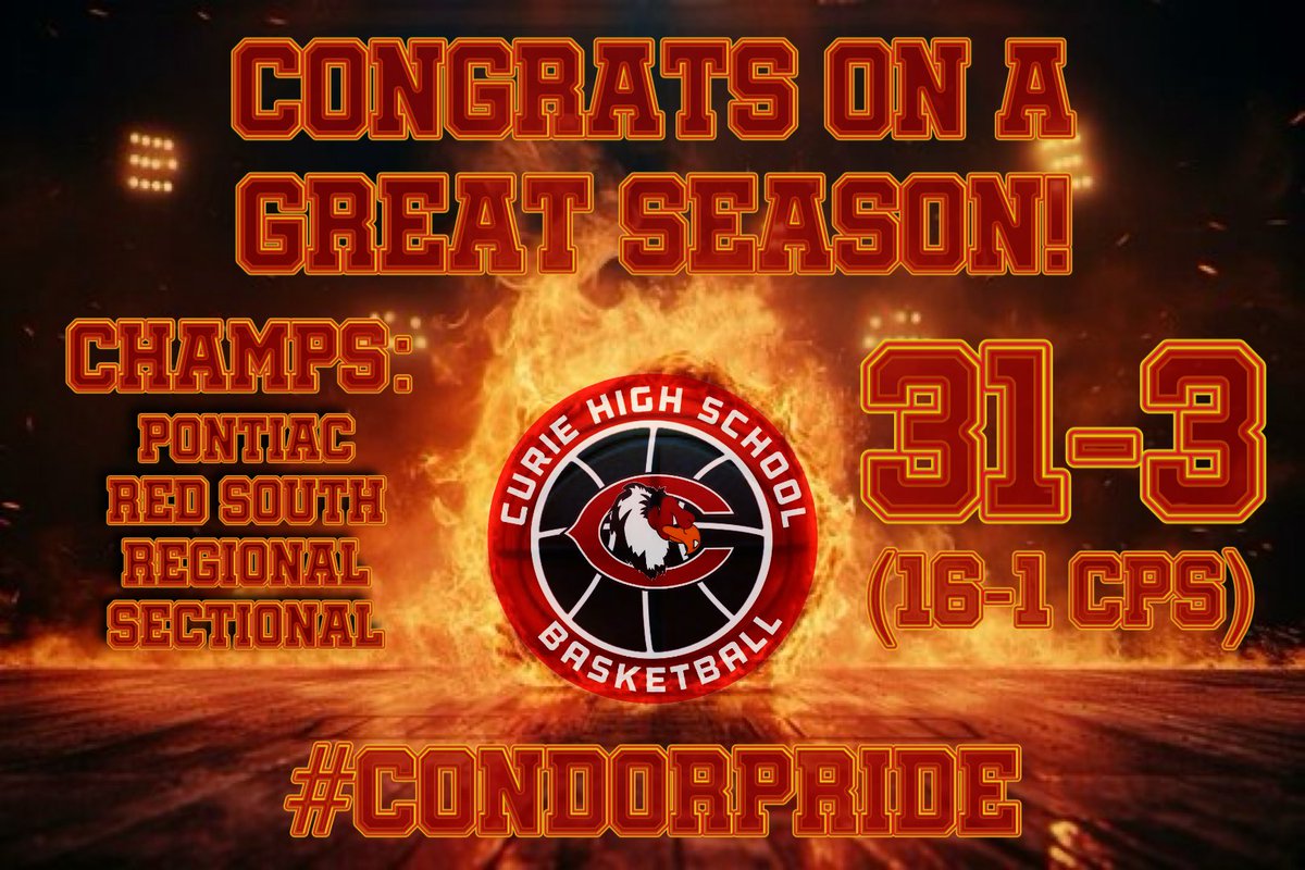 Not the ending we wanted but a great season nonetheless! Great way to represent CURIE, CONDORS! Thank you for your hard work and determination. You made the Condor Nation proud!!
