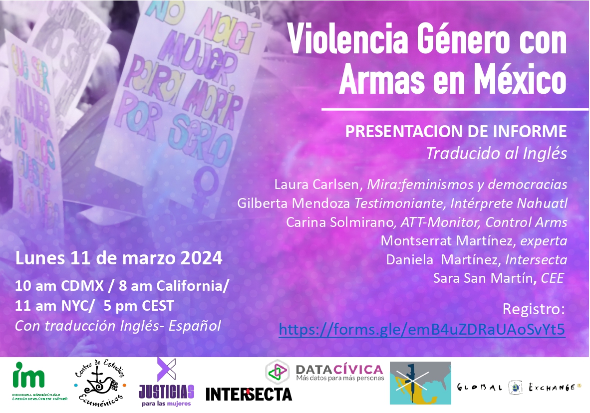 📢En el marco de las jornadas de lucha por el 8M, te invitamos a asistir a la presentación de la traducción al inglés del informe 📚Violencia de Género con Armas.🔗docs.google.com/forms/d/e/1FAI…