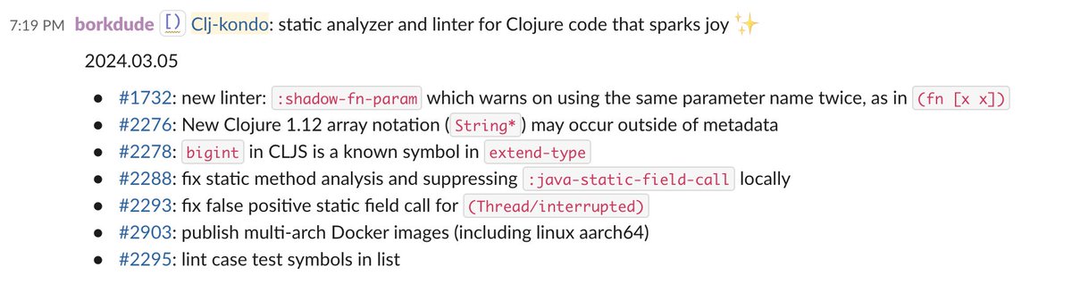 New clj-kondo release! #cljkondo #clojure