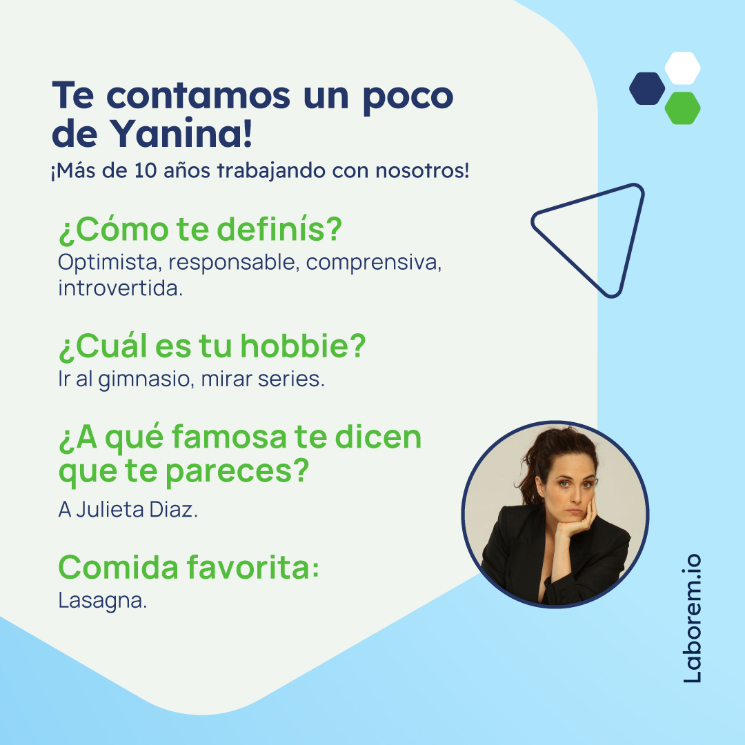CLaborem's tweet image. ☺️ ¡Les presentamos a Yanina!

🙌 ¡Gracias por ser parte de nuestro equipo!

#Laborem #ProcesoDeControl #ControlDeContratistas #GestiónDocumental #ControlDeProveedores #TransformaciónDigital #ControlDocumental #ResponsabilidadSolidaria #EmpresasContratistas #Proveedores