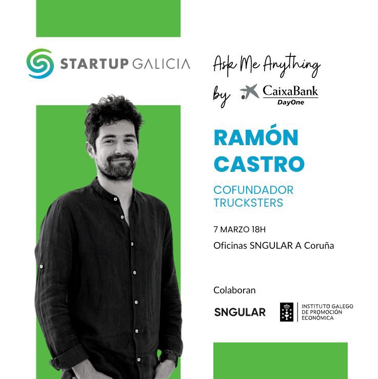 StartupGalicia (@startupgalicia) on Twitter photo Esta xoves 7 de marzo temos o #AMA by <a href="/caixabank/">CaixaBank</a> #DayOne con Ramón Castro de <a href="/Trucksters_FTL/">Trucksters</a> onde nos contará a experiencia.
Unha oportunidade única de aprender do CEO dunha compañía con €30M facturados
Será en Coruña más oficinas de <a href="/Corunet/">Corunet by SNGULAR</a> as 18.00
Vémonos? Esta xoves 7 de marzo temos o #AMA by <a href="/caixabank/">CaixaBank</a> #DayOne con Ramón Castro de <a href="/Trucksters_FTL/">Trucksters</a> onde nos contará a experiencia.
Unha oportunidade única de aprender do CEO dunha compañía con €30M facturados
Será en Coruña más oficinas de <a href="/Corunet/">Corunet by SNGULAR</a> as 18.00
Vémonos?