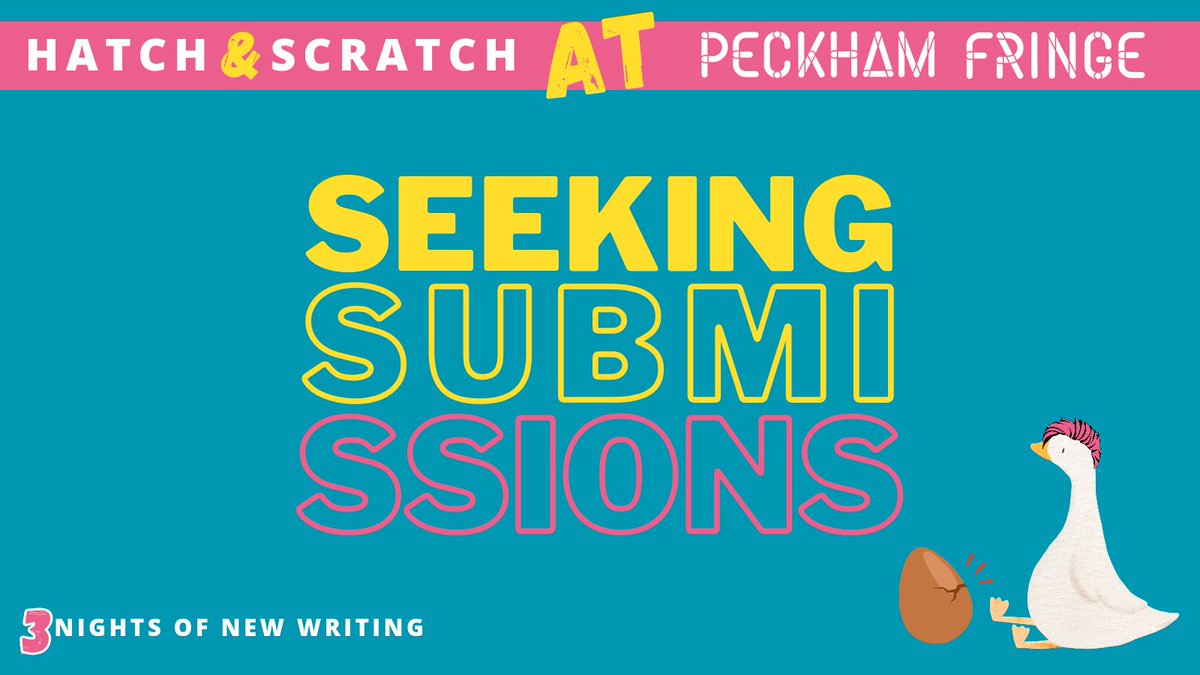 Pathway Theatre (@pathwaytheatre) on Twitter photo 🐣SEEKING SUBMISSIONS📨
Seeking writing, performance & directing submissions from Peckham-based creatives
Performers & directors send CVs to fringesubs@pathwaytheatre.co.uk
Send writing (under 15min) & brief intro to same email
Deadline Mon 25th March, midday
#peckhamfringe 🐣SEEKING SUBMISSIONS📨
Seeking writing, performance & directing submissions from Peckham-based creatives
Performers & directors send CVs to fringesubs@pathwaytheatre.co.uk
Send writing (under 15min) & brief intro to same email
Deadline Mon 25th March, midday
#peckhamfringe