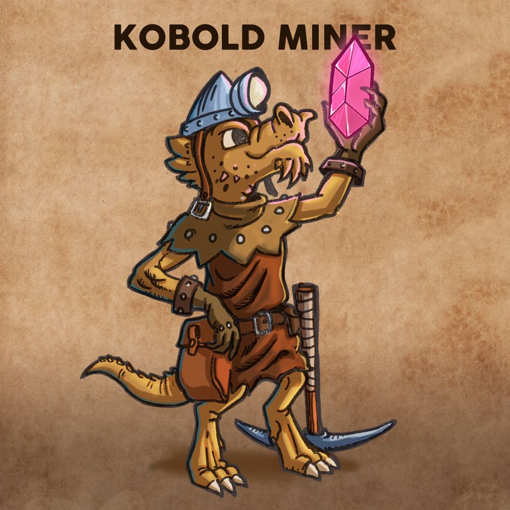 ballPowerball13's tweet photo. One of my favorite things about making tokens is diving into the aspects of a species and learning about their culture. I didn't know Kobolds valued work for the collective and are very motivated and productive in such things as mining and making traps. https://t.co/RKmBw4V5A1