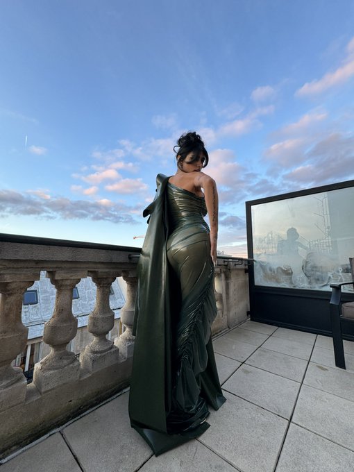 Fresh off the runway Avellano latex dress and trench https://t.co/Iywhxxg2Qd