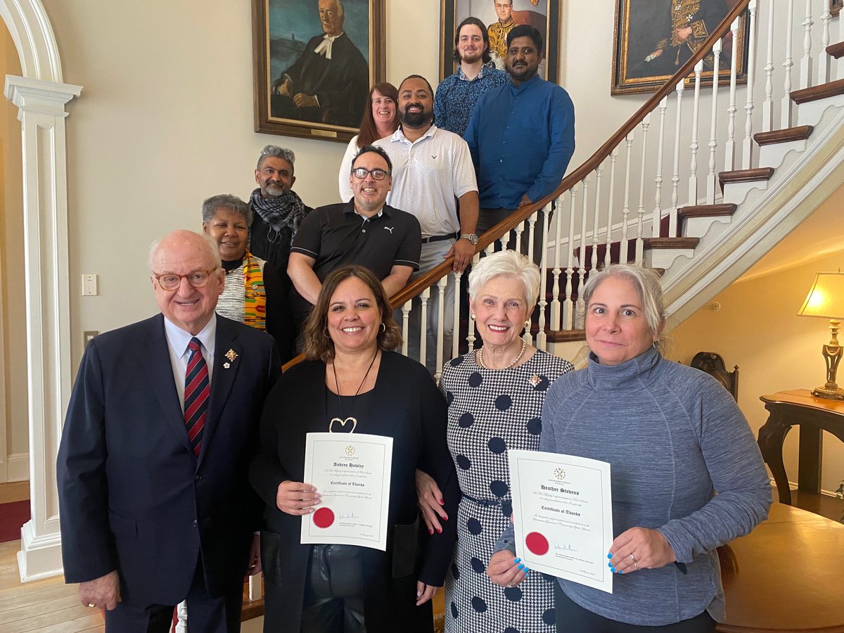 The LtGov was delighted to welcome the Community Spirit Award Selection Committee to Gov House. The group held a meeting to plan the upcoming award season. The LtGov would like to thank outgoing committee members, Andrea Hawley & Heather Stevens, for their service. @NS_CCTH