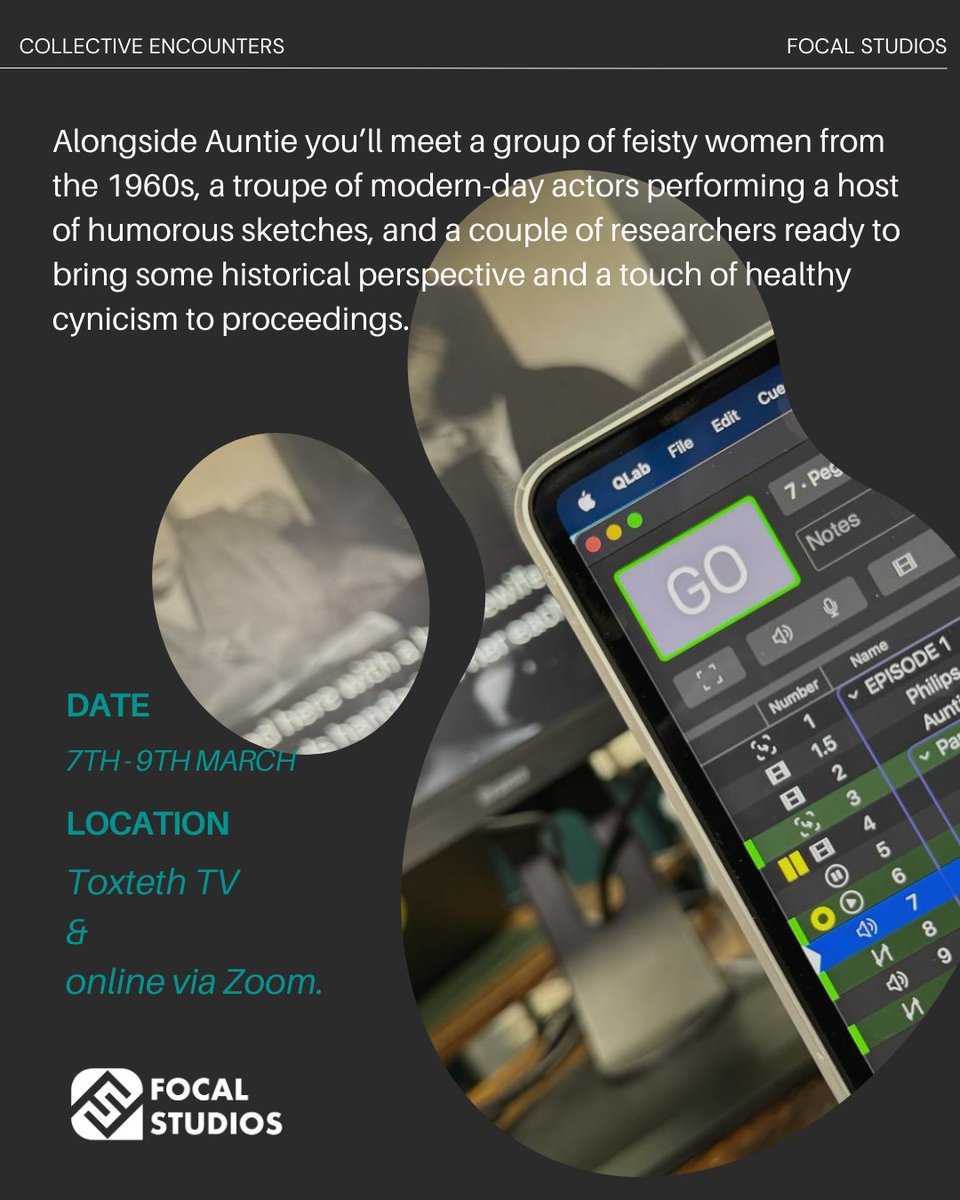 FocalStudiosLtd's tweet photo. We are thrilled to support Collective Encounters: Women in Action group for AUNTIE- an 'interactive multi-media show' 

We are providing theatrical show control, audiovisual production and projection mapping to compliment the inspiring and entertaining performance. 📽️ https://t.co/HcOiNCou9t