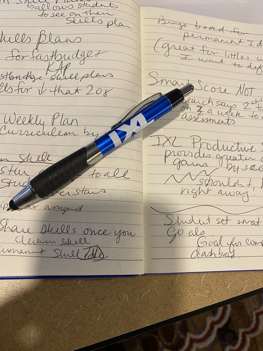 Brain and notebook filling up from an awesome #IXLLive training.