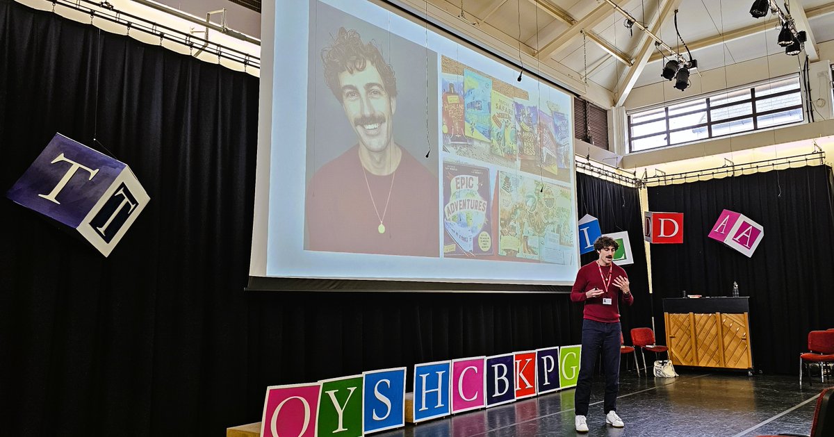 BWPSchoolHead's tweet photo. It was a pleasure and delight to welcome Author Sam Sedgman to @bwpschool today to talk to the children as part of our Book Week Celebrations. Sam was brilliant and is inspiring the next generation of readers and writers... Thank you Sam! #bwps @samsedgman #learning #bookweek https://t.co/XhHhCQmhvs