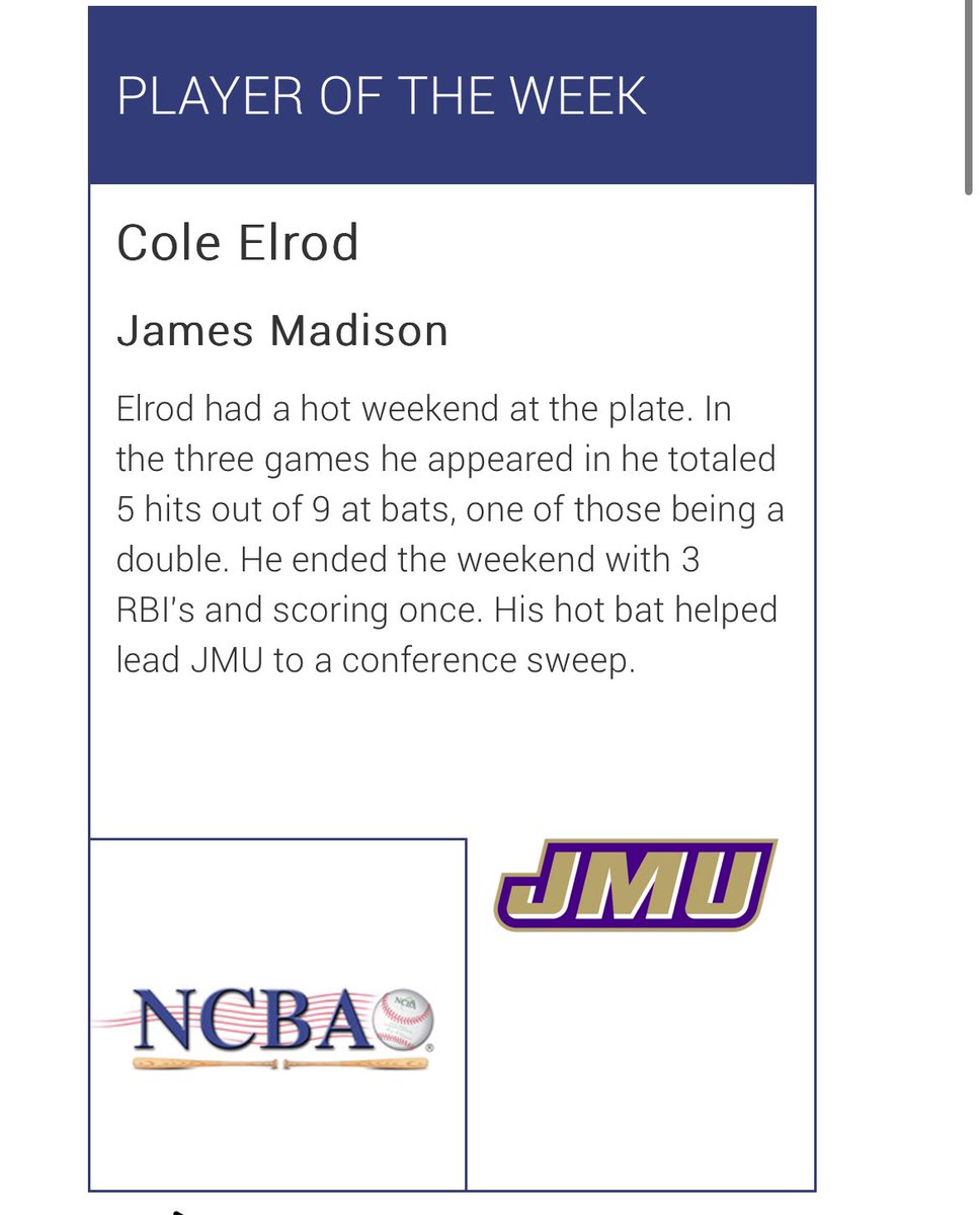 JMU DI Club Baseball tweet media