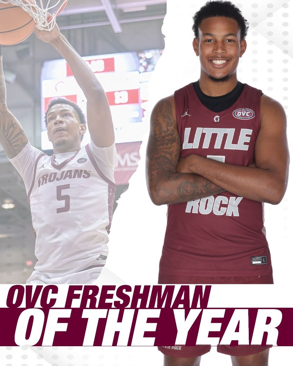 Congratulations to Jaylen Crocker-Johnson for being named the OVC Freshman of the Year! 🏀 #LittleRocksTeam