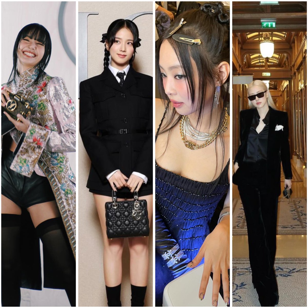 jenniewhk's tweet photo. LV                 DIOR           CHANEL       YSL https://t.co/C2WDS19XOw
