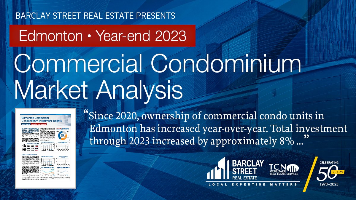 BarclayStreet's tweet image. As promised, we're releasing our first-ever report on sales and investment in Edmonton's commercial condominium market. As with Calgary, these assets are in high demand! barclaystreet.com/sites/default/…