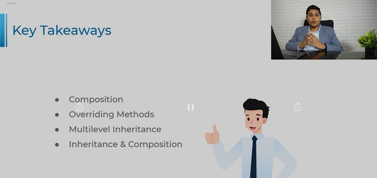 mohan_tigala's tweet image. Hello Connections :-)
Today was day #44 of #75daysoflearningandcodingchallenge.
Today i have completed my classes on #Composition.
In this class i had learned many things like :-
#Composition #Overriding_Methods #Accessing_Super_class_Methods #Multilevel_Inheritance
#nxtwave
