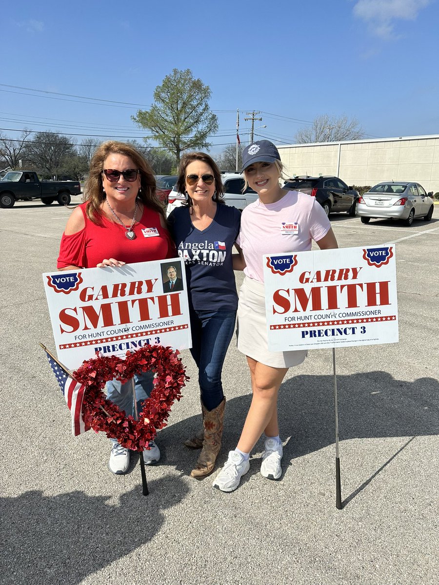 AngelaPaxtonTX's tweet photo. It’s a great Election Day here in #HuntCounty! If you haven’t voted yet, the polls are open until 7pm. You can find your polling locations at https://t.co/pB7uLGISnU. Be sure to make your voice heard 🇺🇸 https://t.co/TVsinwAdyZ