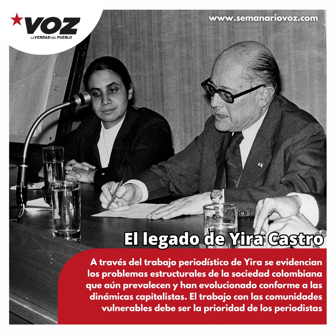 SemanarioVOZ's tweet photo. ✍️Anna Margoliner🔻
Yira Castro Durán, nacida el 20 de febrero de 1942 en Sincelejo, Colombia, fue una destacada activista política, periodista y educadora. Su vida estuvo marcada por su compromiso con la lucha revolucionaria
🔗Amplia la noticia
https://t.co/cQSGJTdRMz https://t.co/L4Y4Lrht7R