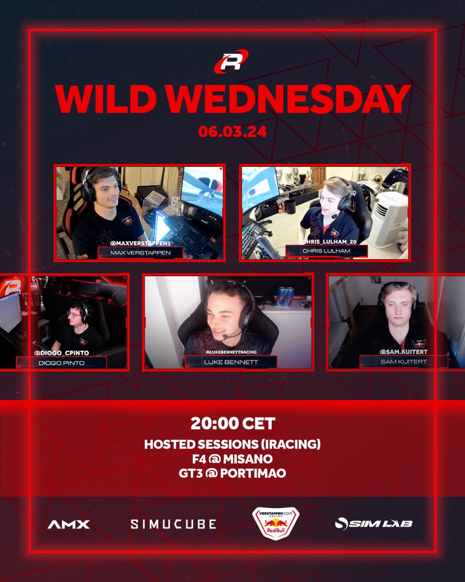 Next Wild Wednesday approaching ⏳

This time you can race against us! See you there 👊

📺 twitch.tv/teamredline