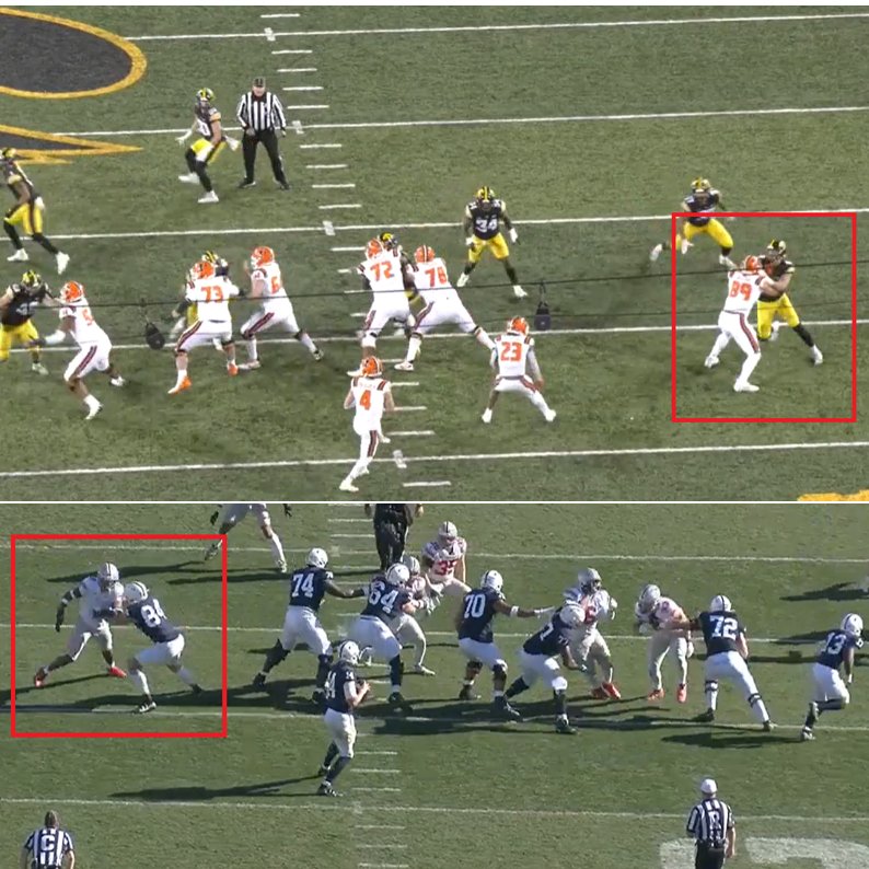 Feels like same old story with some of these Big 10 TEs with minimal pass game production Guys like Tip Reiman and Theo Johnson are pass protecting on 3rd & Medium and RZ snaps! These are NFL Y-TEs - and you want them on your team.