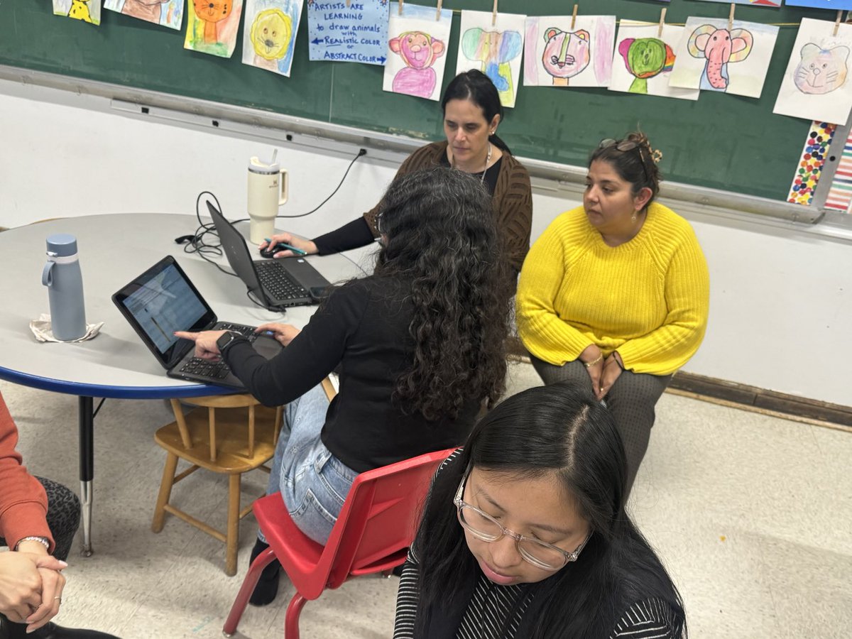 EMercadoAP's tweet photo. Kindergarten PLC: Teachers analyzing NWEA data to inform their instruction. ⁦@ParkPrinc⁩ #multipleliteracies https://t.co/NLxmKIbSv9