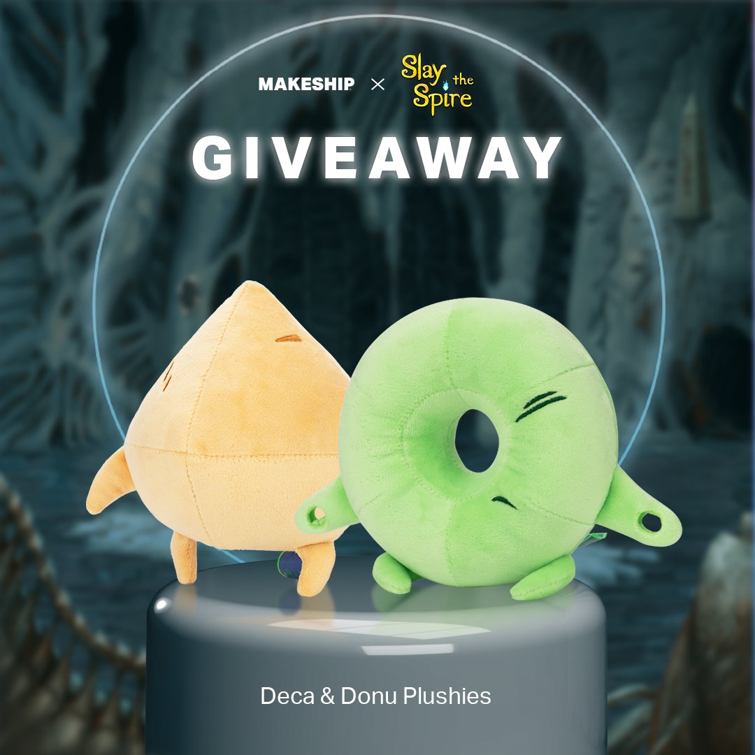 Mega Crit ⚔️ Slay the Spire 2 Coming 2025! (@megacrit) on Twitter photo Time for a treat even sweeter than a donut: we're giving away 2 pairs of Deca & Donu plushies to 2 lucky Slayers! ✨🍩
To enter:
1. Follow <a href="/Makeship/">Makeship</a> and <a href="/MegaCrit/">Mega Crit ⚔️ Slay the Spire 2 Coming 2025!</a>
2. Retweet this post before March 7 @ 11AM PST
DISCLAIMER: NO DONU IS NOT ACTUALLY EDIBLE. Time for a treat even sweeter than a donut: we're giving away 2 pairs of Deca & Donu plushies to 2 lucky Slayers! ✨🍩
To enter:
1. Follow <a href="/Makeship/">Makeship</a> and <a href="/MegaCrit/">Mega Crit ⚔️ Slay the Spire 2 Coming 2025!</a>
2. Retweet this post before March 7 @ 11AM PST
DISCLAIMER: NO DONU IS NOT ACTUALLY EDIBLE.
